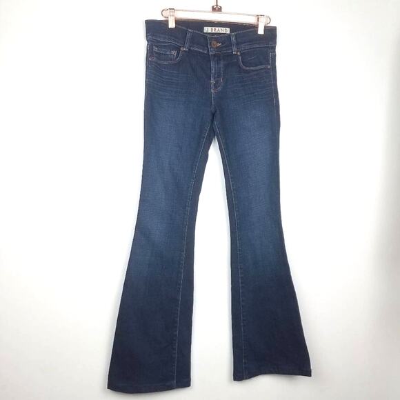 J Brand | Dark Denim Bottom Flare Jeans 27 - Picture 1 of 6